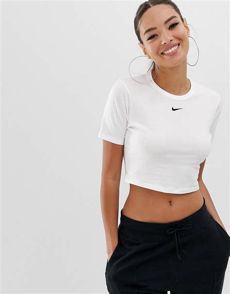 nike cropped mock neck weiß|Women's Nike Crop Tops .